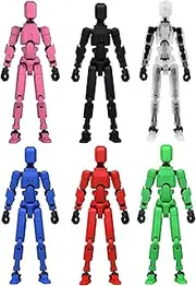 6pcs T13 Action Figure - 3D Printed, Unassembled Robot Toy Pack