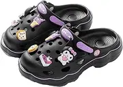 [Many Rainbows] Kuromi Clogs Slip on Water Shoes Casual Summer for Adults
