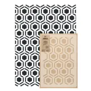 Reusable PLASTIC Wall STENCIL Template 59x95cm Seamless HICKS’ HEXAGON GEOMETRIC