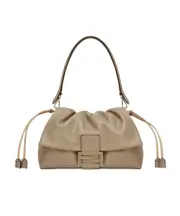 Fendi Mamma Baguette Drawstring Shoulder Bag One size dove-grey
