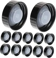 NIYANGLE 12Pcs Screw Caps Durable Plastic Growler Caps for Beer Bottles Wine Jugs Leak Design for Home Brewing Compatible with Bottles