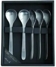 SORI YANAGI Tea Spoon Overall length 14cm Set of 5 Stainless Silver Japan