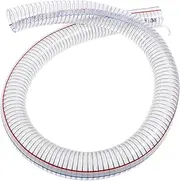 Heavy Duty Industrial Plastic Tubing Flexible Hose Spiral Steel Wire for Pumping Water Oil 1M Length