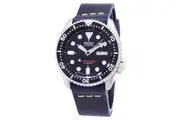 Seiko Automatic SKX007J1-LS15 Diver's 200M Japan Made Dark Blue Leather Strap Men's Watch