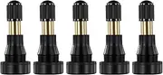 5 Pcs Tire Valve Stems High Pressure Brass Stem EPDM Rubber Snap-in Tire Valves TR600HP High Pressure Tire Valve Stem Tubeless Valve Stems Snap-in Tire Valves for Most of Pick-up Vehicles
