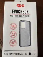 Tech21 Evo Check Flexible Gel Case for Samsung Galaxy A53 5G Smoke