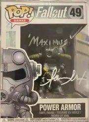 Aaron Moten Signed “POWER ARMOUR" #49 Fallout Funko Pop! Vinyl Figure