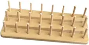 Oshhni Fly Tying Thread Spool Stand Storage Rack Practical Space Saving Portable Sturdy Spool Holder Hold 24 Spools Thread Organizer