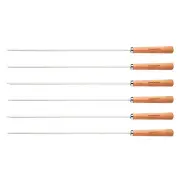 Churrasco 6 Piece BBQ Skewer Set with Wooden Handles Size 50cm by Tramontina