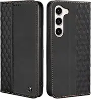[CXTcase] Case for Samsung Galaxy S23,Shockproof PU Leather Flip Folio Cover with Card Slots,Magnetic Wallet Case for Samsung Galaxy S23,Black