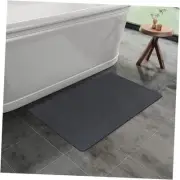 Bath Mat Rug, Rubber Non-Slip Quick Dry Absorbent Thin 16"x24" Black-1