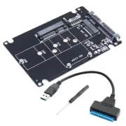 for M.2 NGFF MSATA 2 in 1 to Sata Serial Adapter USB3.0Sata Hard Disk Conver