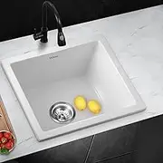 Kitchen Sink Stone Sink Rectangle Single Bowl 460x410x230mm White