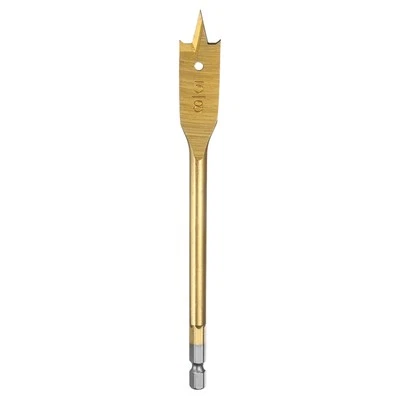 Spade Drill Bit 5/8" Paddle Flat Bits Wood Hole Cutter Gold Tone