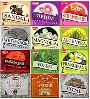12 Assorted Boxes of HEM Incense Cones Best Sellers Set #3 12 X 10 (120 total) by Hem