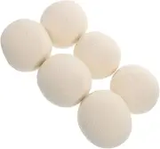Healeved Anti-Static Wool Balls Set of 6 Softener Tangle Dry Natural Laundry Aid