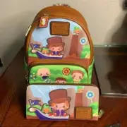 Loungefly Willy Wonka & Chocolate Factory Backpack + Willy Wonka Wallet NWT