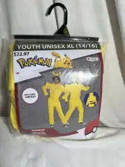 Pokemon Pikachu Costume New In Package Youth Unisex XL Extra Large 14-18