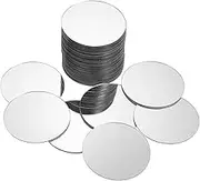 Holibanna 60Pcs Round Mirror Stickers Adhesive Back Mirrors for Crafts Decorative Wall Art Projects Classroom Decor