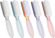 5 Pcs Nail Brush, Nail Brushes for Cleaning Nails, Nail Clean Dust Brush, Nail Dust Brush Handle Toes Nail Finger Tip Cleaning Scrubbing Brushes for Home & Salon Use, Nail Scrubbing Brush, Nailbrush