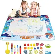Toy Children's Toy from 1, 2, 3 Years - Painting Mat with Water Pen, Aqua Magic Doodle Painting Mat Gift for Birthday or as a Reward for Girls and Boys from 1, 2, 3 Years