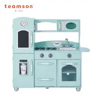 在飛比找PChome24h購物優惠-Teamson 奧蘭多木製家家酒兒童廚房玩具(藍綠色)