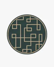 185' Round | Machine Washable Runner Rug | Kid & Pet Friendly | Indoor Rug | Jonathan Adler Athens Teal Green Rug | Ruggable