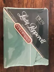 Lady Pepperell Colorways Twin Size Flat Sheet - Sea Green - NEW IN PACKAGE