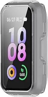 1PC Full Cover Case Intended for Keep B4 Smartwatch Screen Protector Case, Tempered Glass Film Cases Shock-Proof and Scratch-Resistant Protector Cover Case (Transparent White)