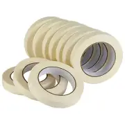 Masking Tape 10 Pack General Purpose Beige White 0.75" x 55yd Multi Surface