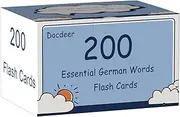 200 Essential German Words Vocabulary Flash Cards Flashcard for Beginners Adults | Learn Korean for Beginners Adult