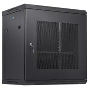 12U Wall Mount Network Server Cabinet, 15.5'' Deep, Server Rack Cabinet Enclosure, 200 lbs Max. Ground-mounted Load Capacity, with Locking Door Side Panels, for IT Equipment, A/V
