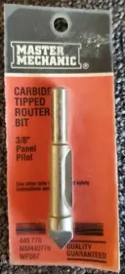 MASTER MECHANIC CARBIDE TIPPED ROUTER BIT - 3/8" PANEL PILOT 440776