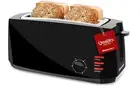 Gourmet ECT4829B Long Slot 4 Slice Toaster, Toaster Defrost, Black
