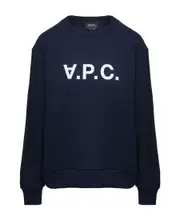 A.P.C. Logo Printed Crewneck Sweater S,XS,M Black