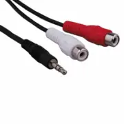 KNTK 6" 3.5mm 1/8" AUX Male to 2RCA Female Audio Cable PC Auto Sound System CD
