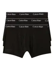 [Calvin Klein] Classics Cotton Trunks 3 Pack in Black