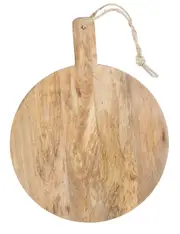 Small Wooden Round Serving Cheese Paddle Board 36 x 47cm