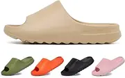 [Homtechly] Unisex Cloud Slides Sandals for Women and Men, EVA Non-Slip Super Soft Quick Drying Bathroom Shower Pillow Slippers Slides, Lightweight Spa Open Toe Summer Sandals for Indoor Outdoor