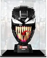 Acrylic Display Case for LEGO 76187 Marvel Super Heroes Venom Helmet Figure Storage Box Dust Proof Glue Free