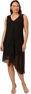 [Adrianna Papell] Women's Chiffon Jersey Dress
