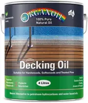 Organoil Pure Natural Plant Tung Oil Decking Oil Standard 4L