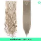 Great Natural Clip In Hair Extensions Double Weft 100% Real as Human Blonde Blue