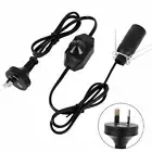 Butterfly Clip Cord W/ Light Bulb Dimmer Switch FOR Himalayan Salt Lamp Black