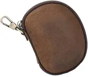 [ETHZZLE] 1pc Coin Purse Card Case Cable Small Wallet Dice Bag Chain Small Travel Wallet Fly Mini Pouch Man Purse for Men Vintage Leather Organizer Crazy Horse Leather Coffee