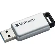 Verbatim Store 'n' Go Secure Pro 64 GB USB 3.0 Flash Drive - Silver - 256-bit AES - TAA Compliant - 1 Each