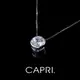 『CAPRI』精鍍白K金鑲CZ鑽 單鑽項鍊 《限量一個》 (6折)