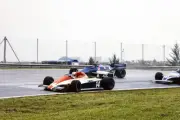Marc Surer Ensign N180B Ford battles with Ricardo Zunino Tyrrell 0- Old Photo