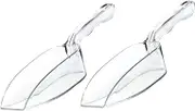 2Pcs Transparent Ice Scoops Multi Purpose Food Shovels for Flour Nuts and Grains Comfortable Grip for Baking Cooking Safe and Easy to Clean Kitchen Tools