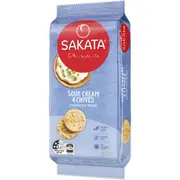 Sakata Rice Cracker Biscuits Sour Cream & Chives 90g